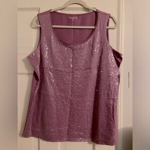 Purple sequin Coldwater Creek tank top